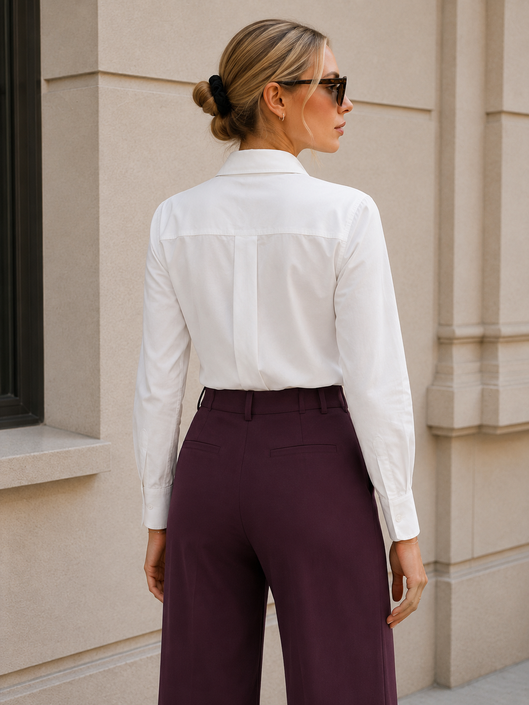 Camisa corta con bolsillo triangular