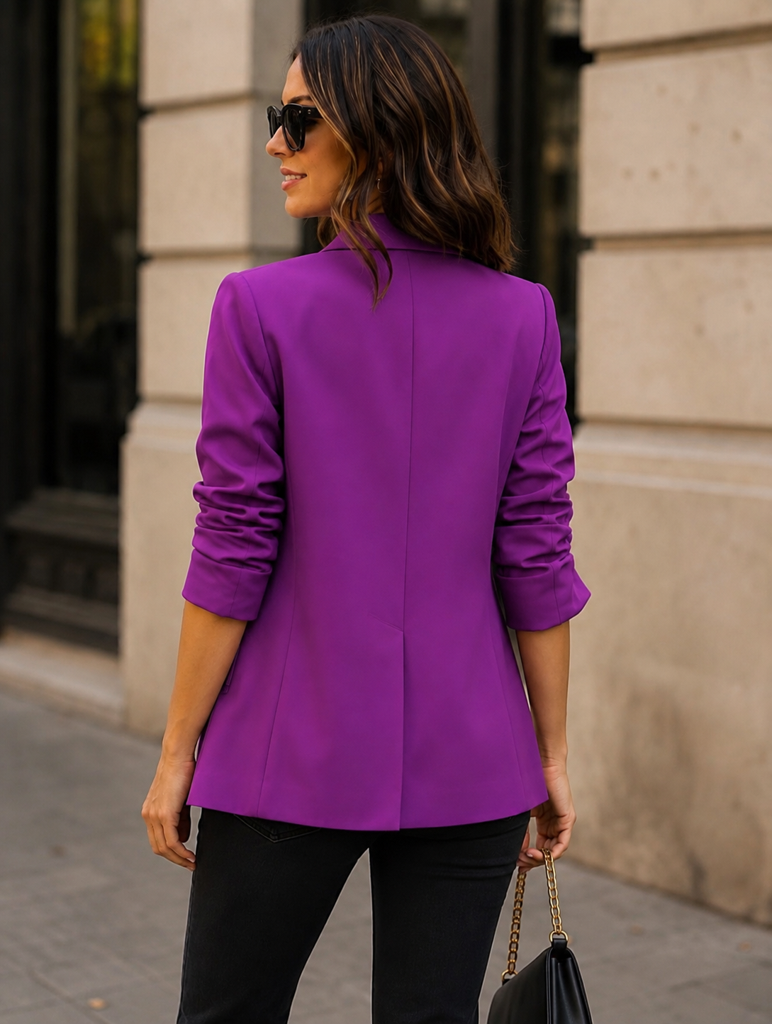 Chaqueta blazer con forro chic