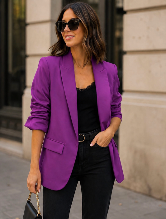 Chaqueta blazer con forro chic