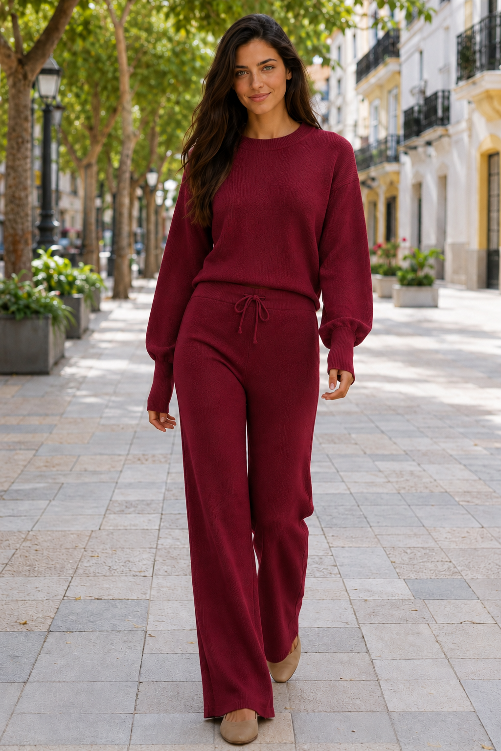 Conjunto de suéter y pantalón